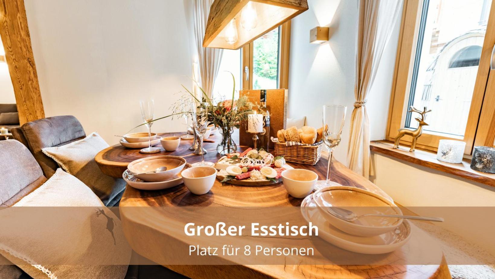 Chalet Waldhaeusl Luxurioese Ferienwohnungen Mit Sauna & Whirlpool, Kamin, Balkon Oder Terrasse Mit Bergblick 海利根布卢特 外观 照片