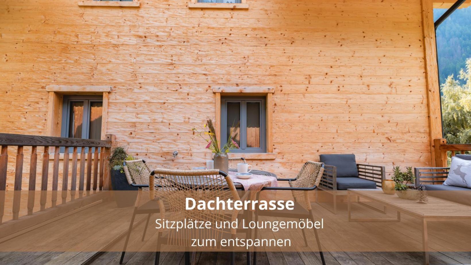 Chalet Waldhaeusl Luxurioese Ferienwohnungen Mit Sauna & Whirlpool, Kamin, Balkon Oder Terrasse Mit Bergblick 海利根布卢特 外观 照片