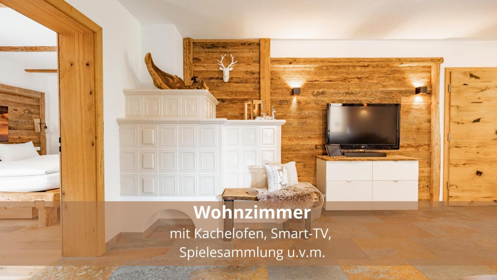 Chalet Waldhaeusl Luxurioese Ferienwohnungen Mit Sauna & Whirlpool, Kamin, Balkon Oder Terrasse Mit Bergblick 海利根布卢特 外观 照片