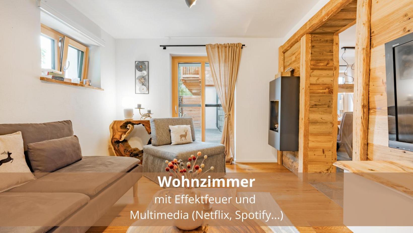 Chalet Waldhaeusl Luxurioese Ferienwohnungen Mit Sauna & Whirlpool, Kamin, Balkon Oder Terrasse Mit Bergblick 海利根布卢特 外观 照片